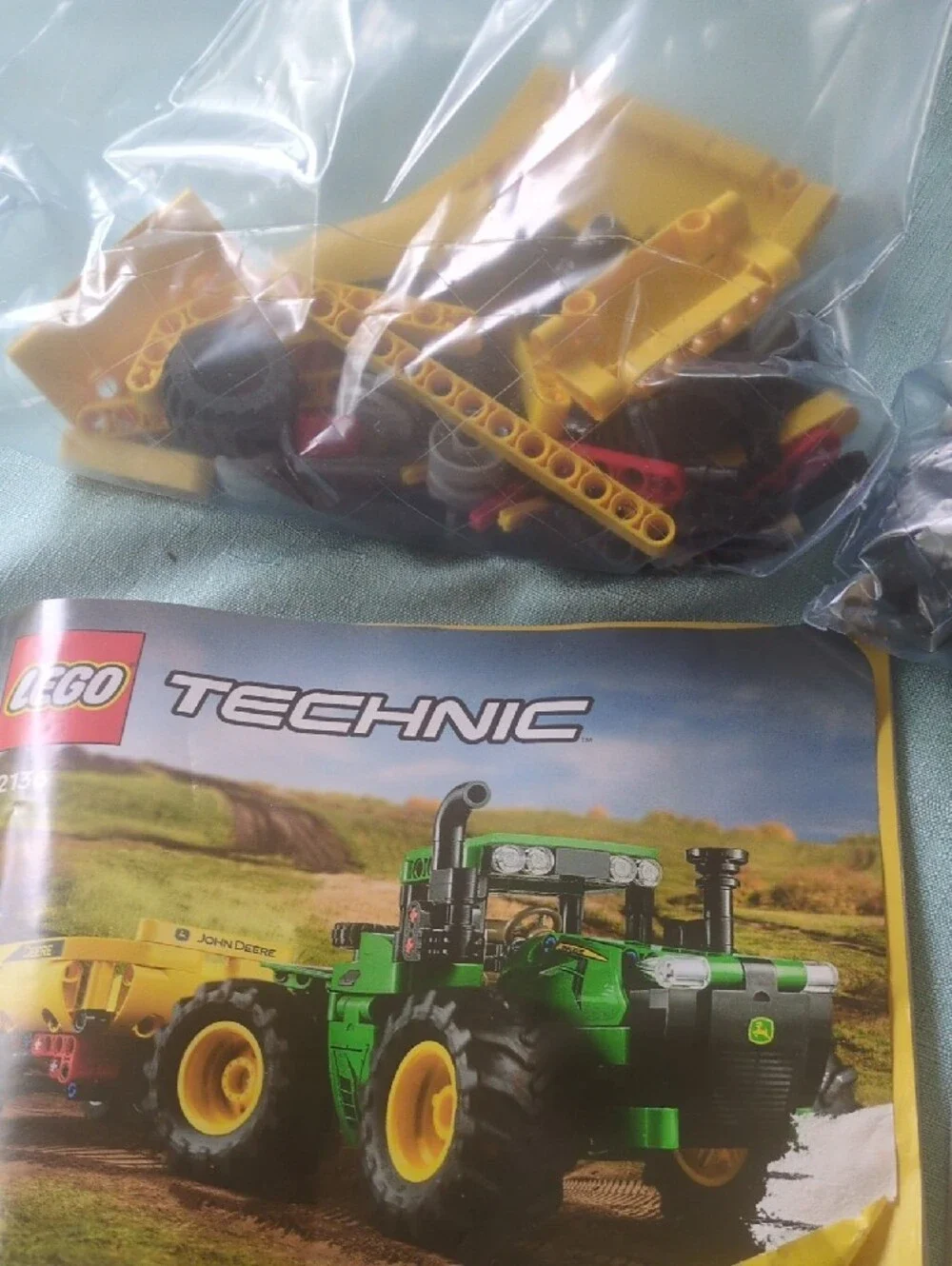 LEGO Technic Green & Yellow Tractor with Trailer
